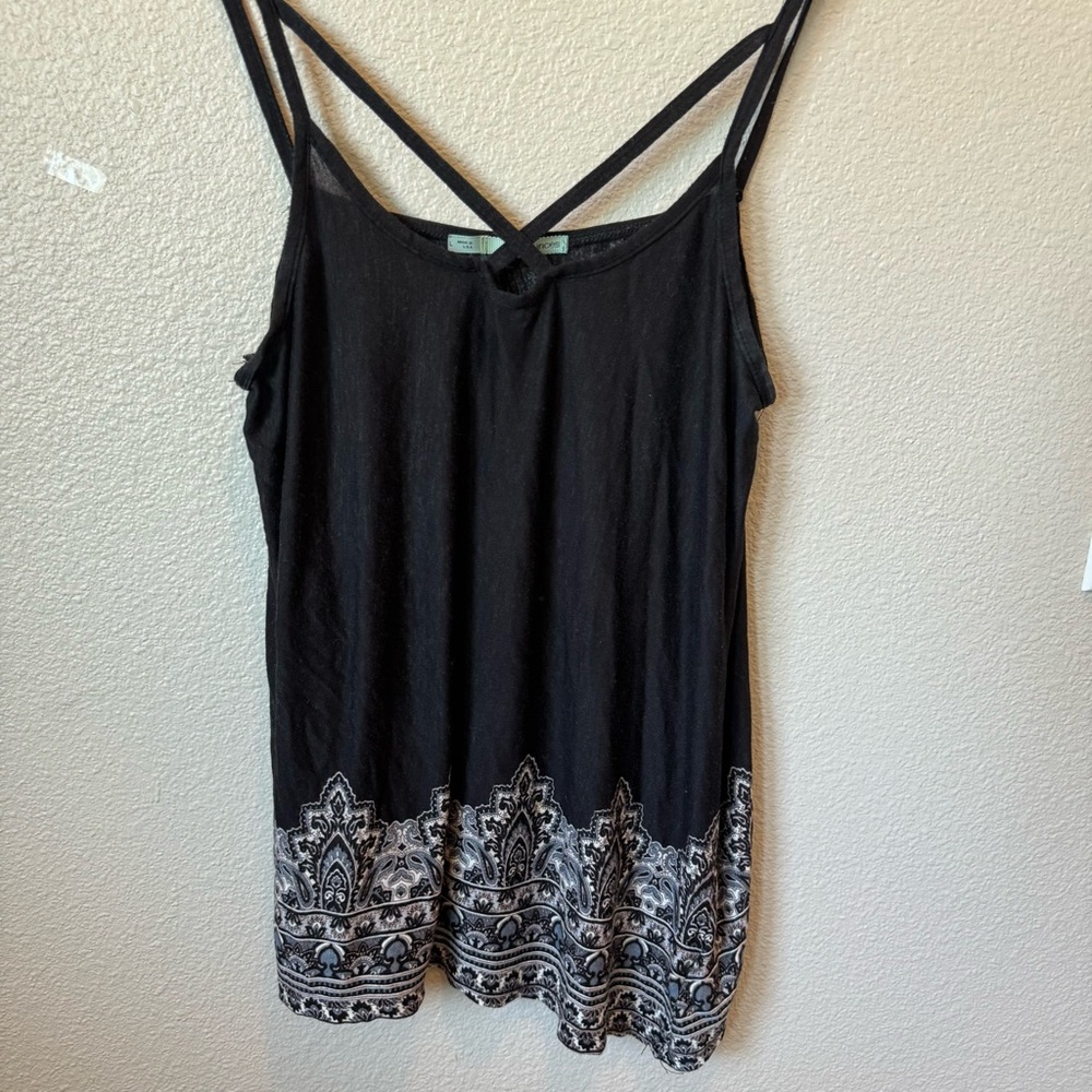Maurices Black and White Relaxed Backless Camisole